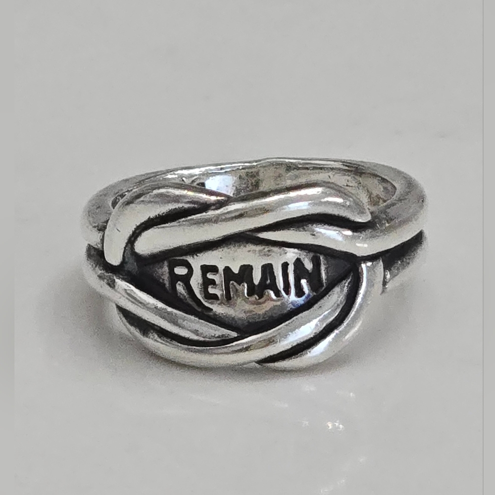 NWOT Sterling Grace Sterling Silver Remain Ring, Size 6 3/4